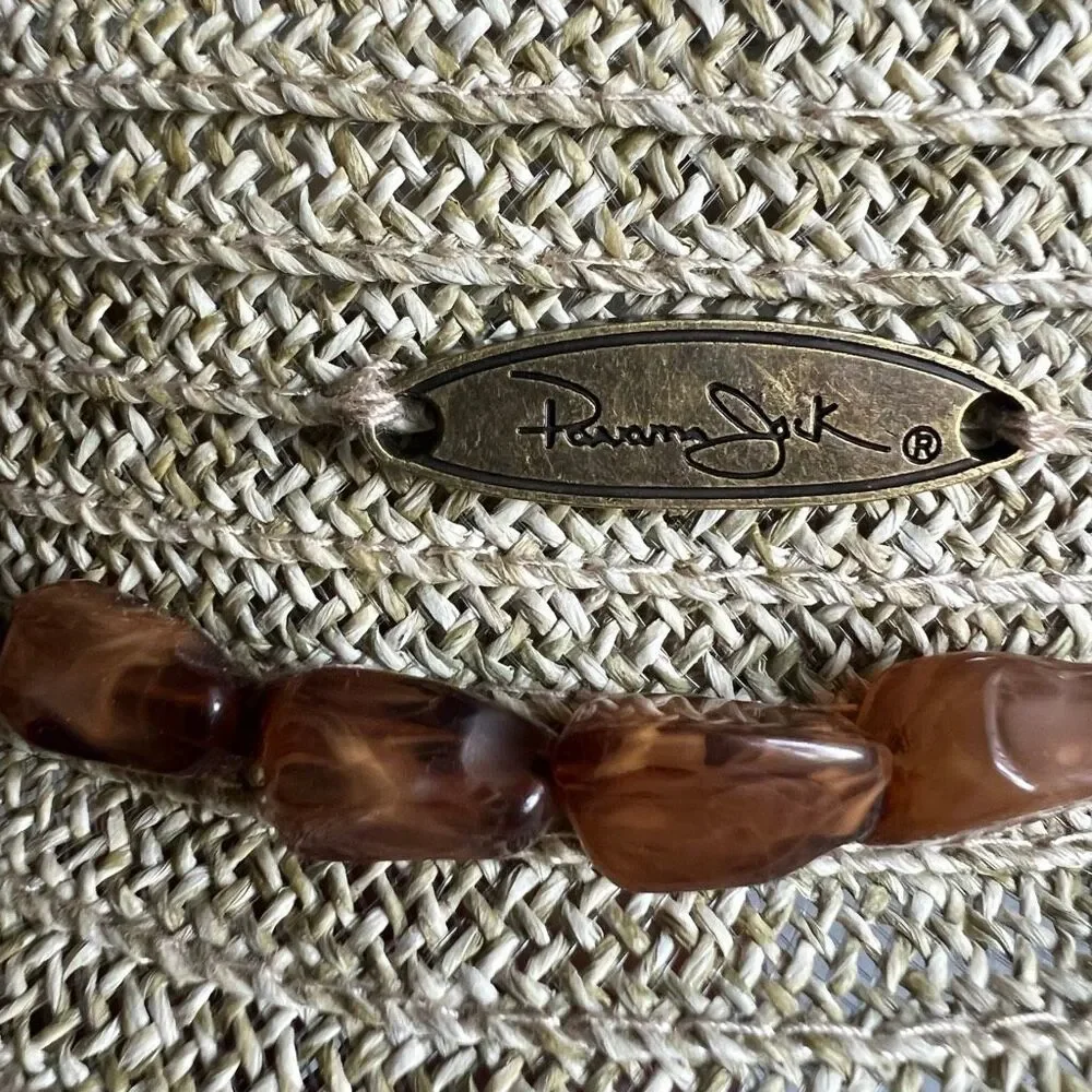Panamá jack straw sun hat beaded on side
